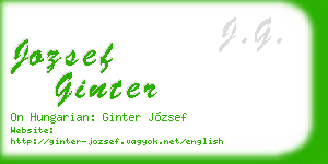 jozsef ginter business card
