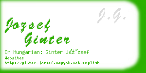 jozsef ginter business card